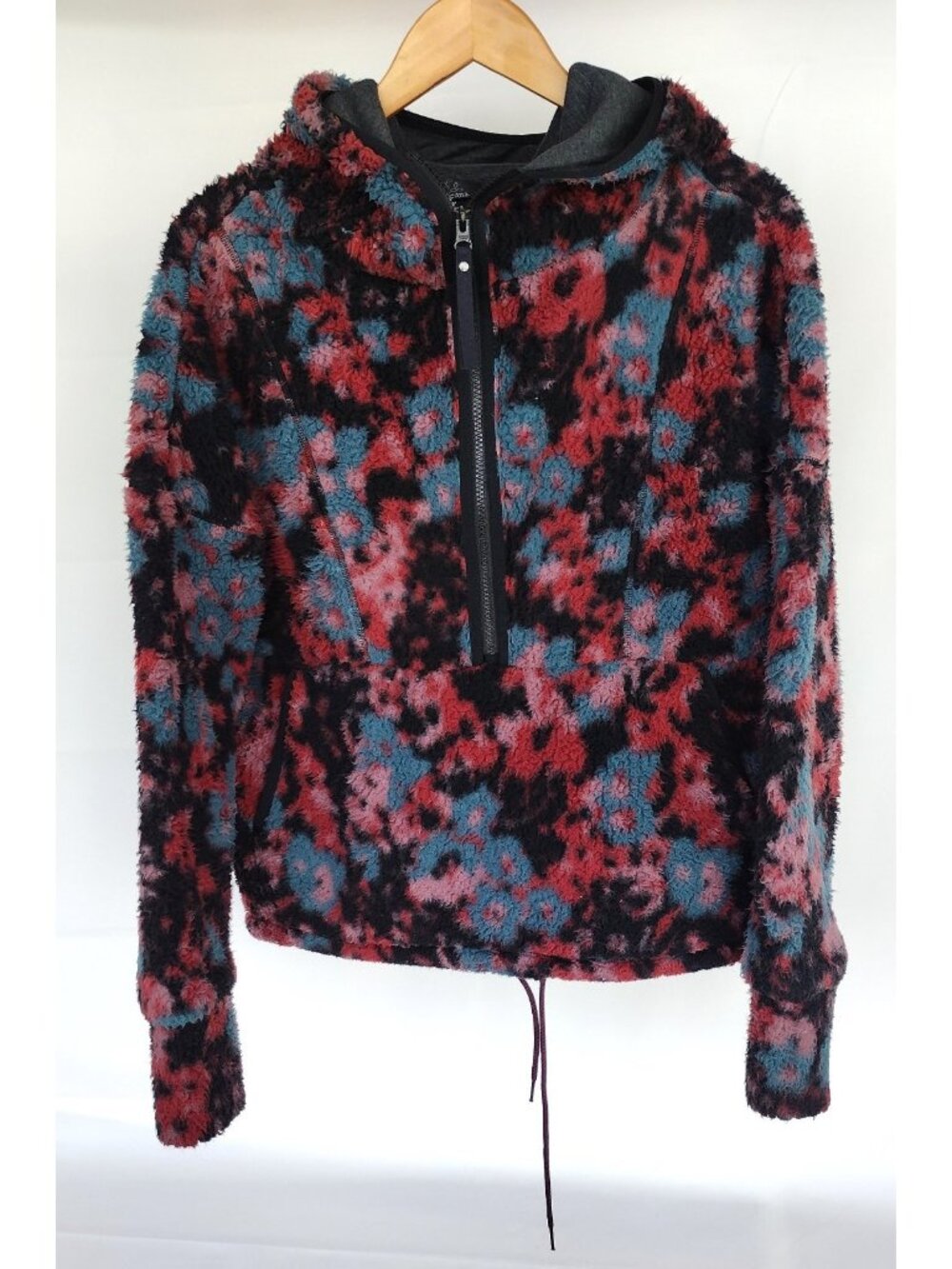 prAna Polar Escape Half Zip Fuzzy Fleece-Lined Hoody Multicolor Women's Medium